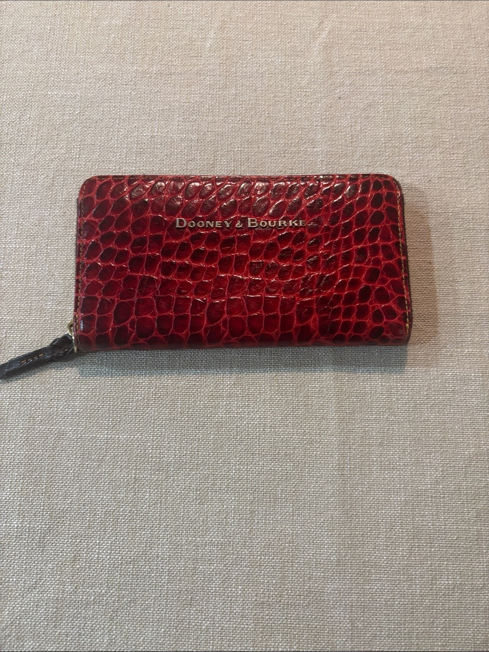 Dooney & Bourke Zip-Around Wallet in Red